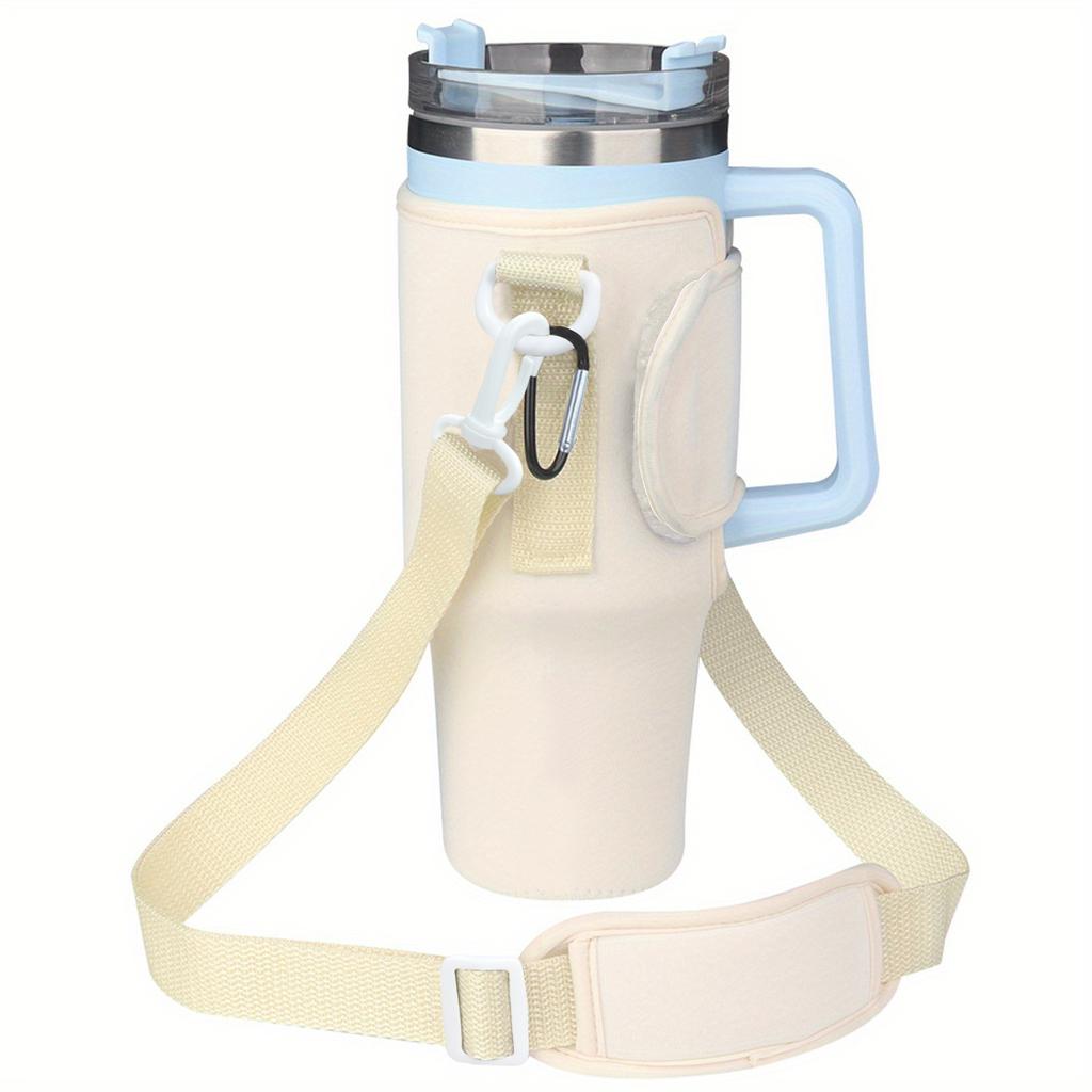 1pc Insulated Water Bottle Sling Bag, Adjustable Strap & Protective Carrier for Gym Hiking Commute, Keeps Hands Free