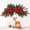 DIY Xmas Tree Garland Realistic Pine Cone Wall Hanging Floral Wreath  Photographic Prop