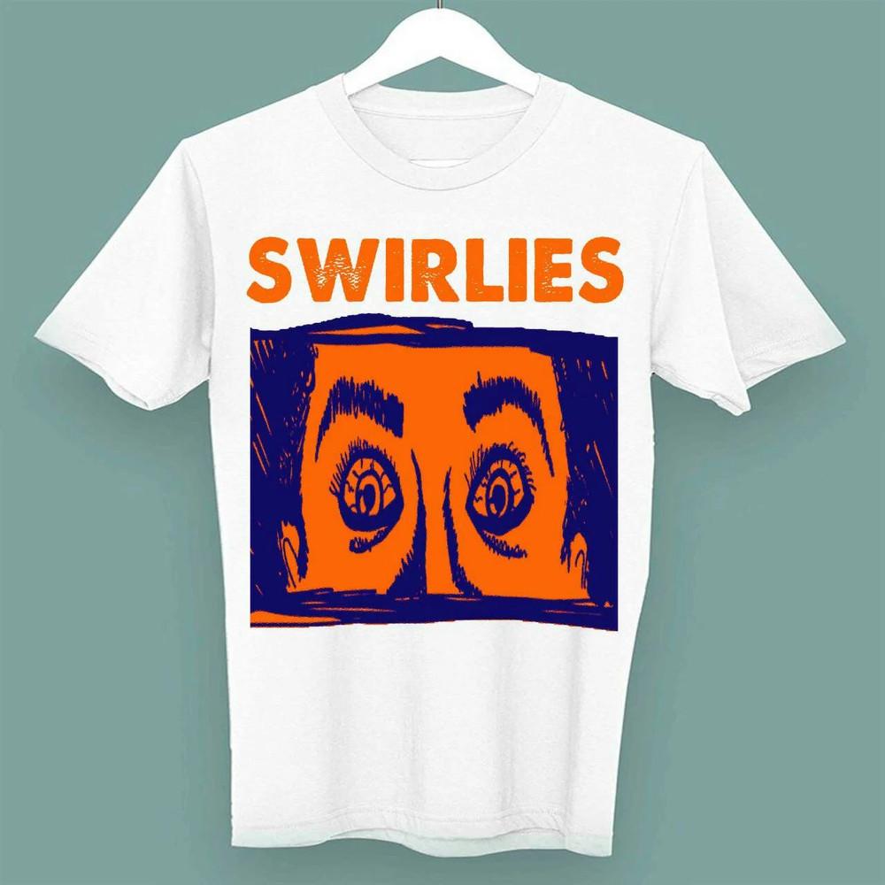 Vtg Swirlies Band Music Lover Heavy Cotton White T Shirt S-5XL For Men UR216 Unisex T-Shirt S