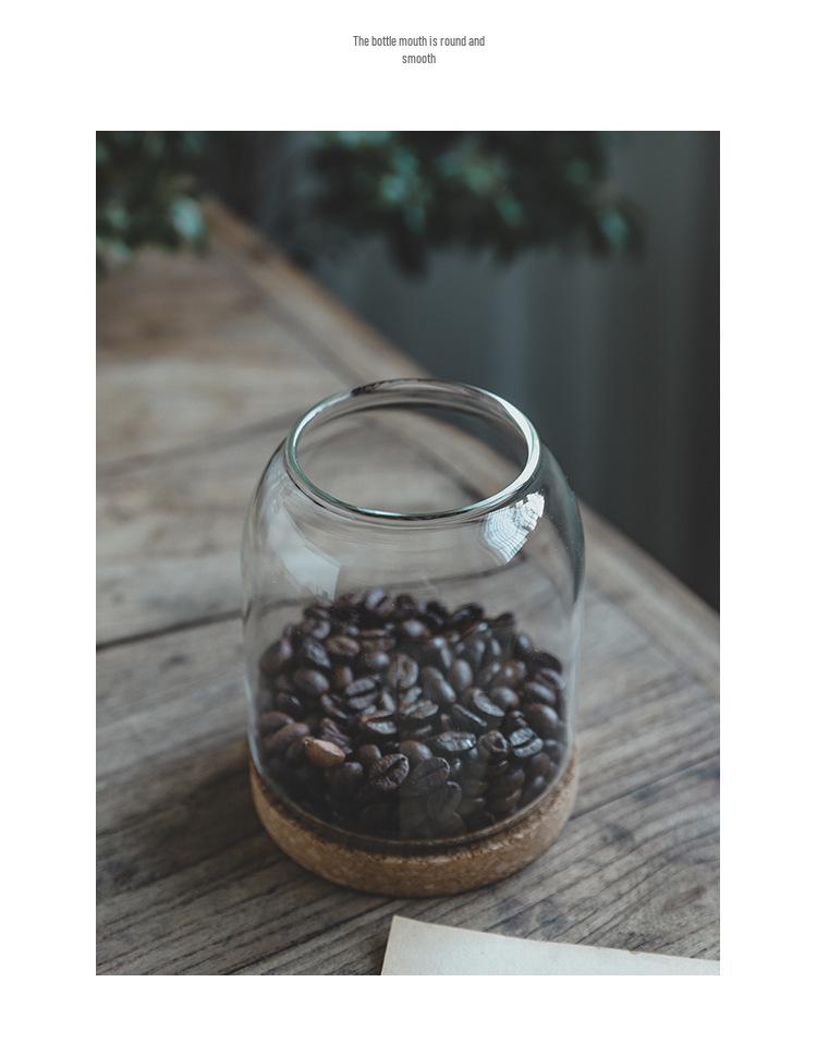 Cork Stopper Glass Jar for Coffee, Dried Fruit, and Grains Storage