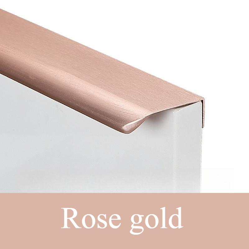 

Hidden Drawer Handle Modern Rose Gold Black Hidden Handles Long Kitchen Cabinet Pulls Cabinet Kitchen Wardrobe Pulls Hardware 64MM