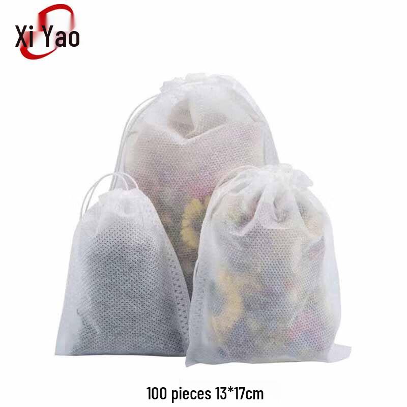 Xiyao Drawstring Filter Bags for Tea & Spices (100-Pack)