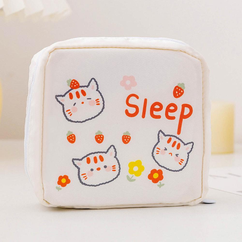 Women Tampon Storage Bag Waterproof Mini Sanitary Napkin Toiletry Bag Travel Cosmetic Bag Makeup Pouch Data Cable Women'S Bag
