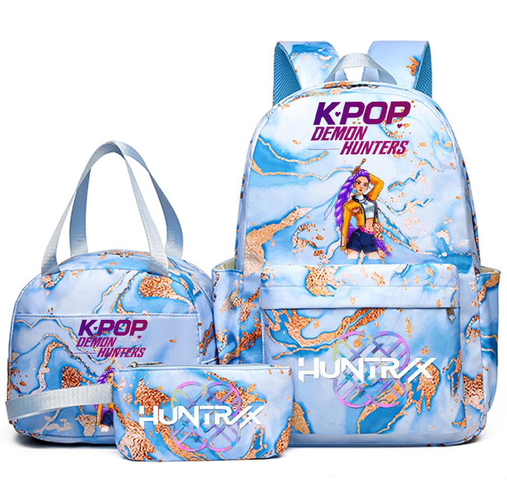 3-teiliges/Set Anime niedlich K-pop Bedruckter Rucksack mit Handtasche Federmäppchen für Teenager Schüler Mädchen Jungen Schultasche Schultasche Damen Große Kapazität Reisetasche