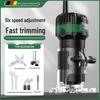 Adjustable Speed Woodworking Trimming & Slotting Machine - 6.35mm Electric Router