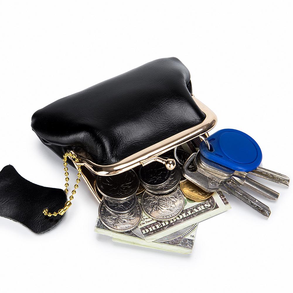 Women's Retro Oil Wax Cowhide Coin Purse