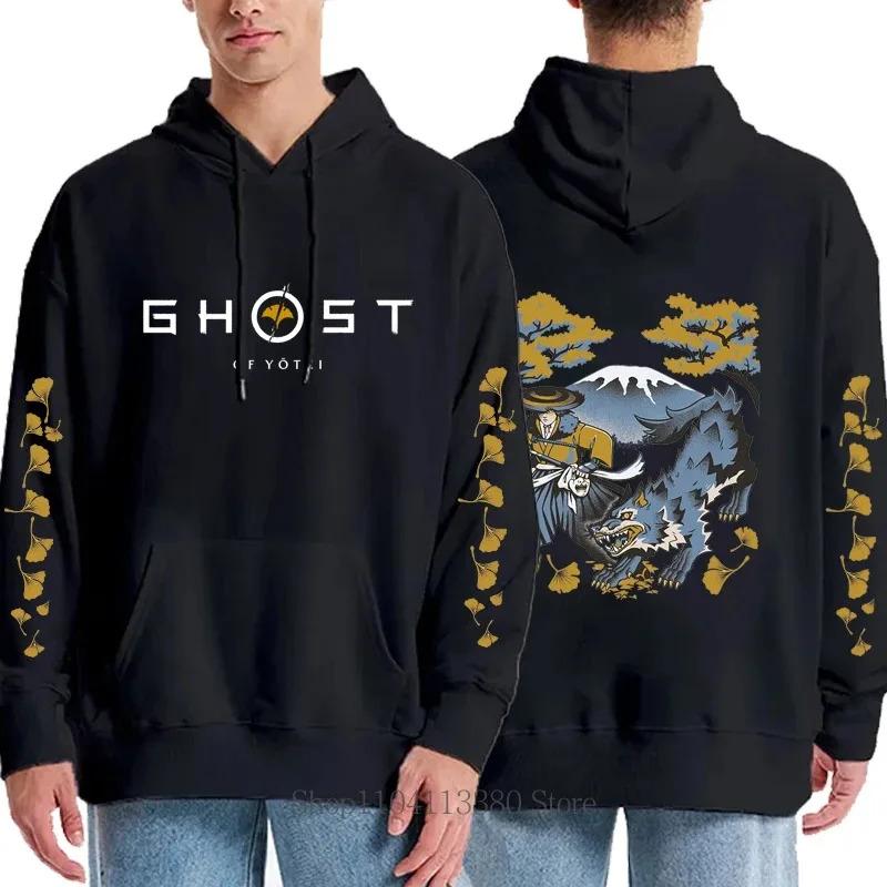 Ghost of Yotei Hoodie Men Women Oversized Y2k Pullover Fleece Warm Long Sleeve Harajuku Game Merch Tops Sweatshirt Gift for Fans