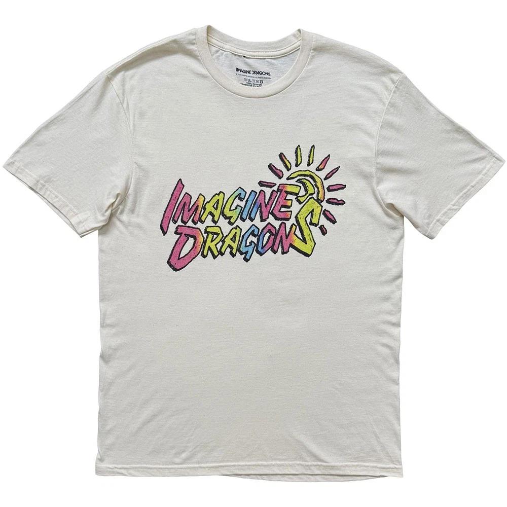 Imagine Dragons Unisex T-Shirt: Sun Logo Medium / Natural M