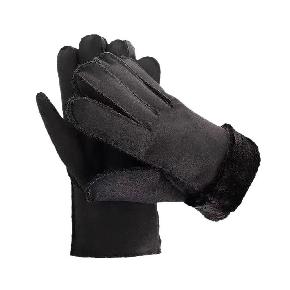 Plüsch-Winterhandschuhe Warme Fahrradhandschuhe Modische Fahr-Fäustlinge Herren Damen