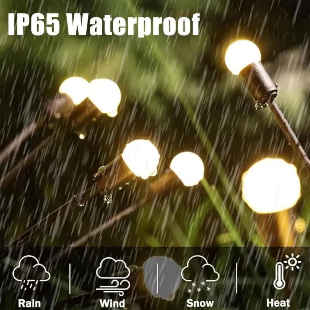 Solar Firefly Garden String Lights - Outdoor Lawn & Landscape Decoration Lighting