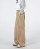 UMM Women'S Rustling Wide Cargo Elastic Waist Pants Adjustable Hem 3 Colors