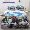 Name Custom Anime Mha Pattern Bedding Set Quilt Cover Pillowcase Home Decor Gift (1 * Duvet Cover + 2 * Pillowcase, Without Core)