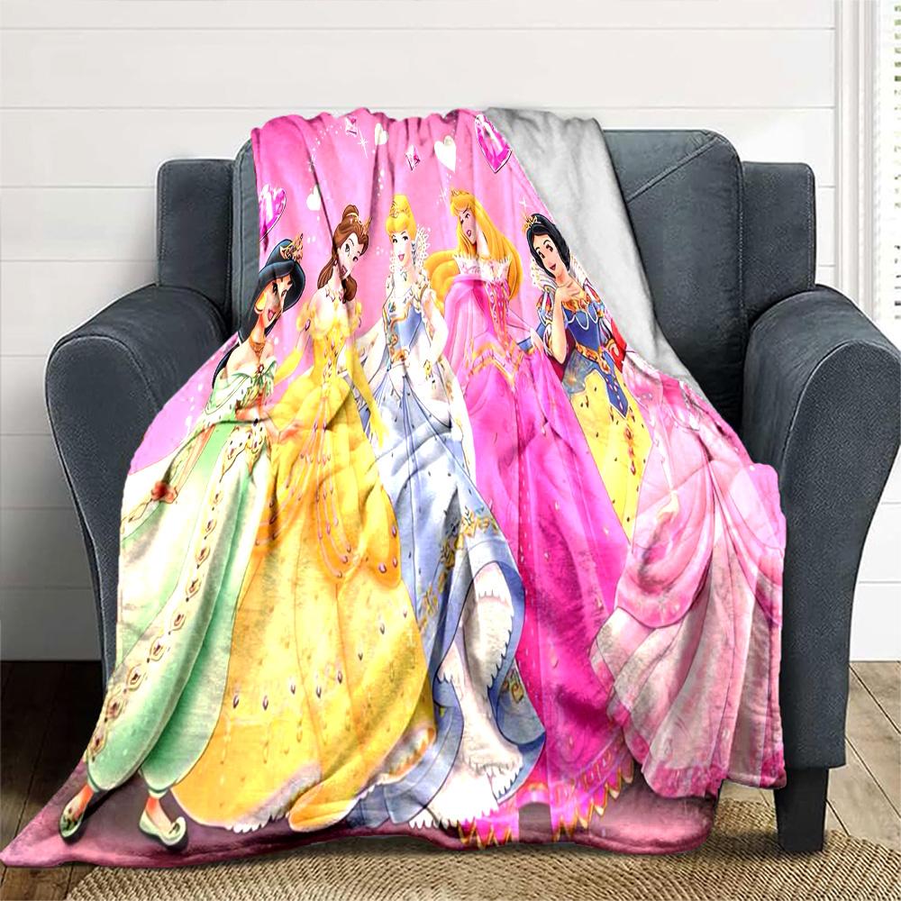 Princesses Pink Dreams Flannel Blanket Super Soft Warm Cozy Blanket For Sofa Bed Office Travel Allseason Home Decor Gift