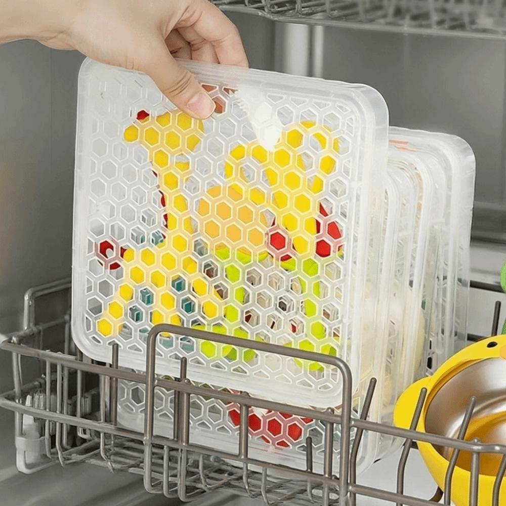 Hollow Out Dishwasher Tableware Cleaning Box Plastic Chopsticks Spoon Cleaning Box  Dishwasher