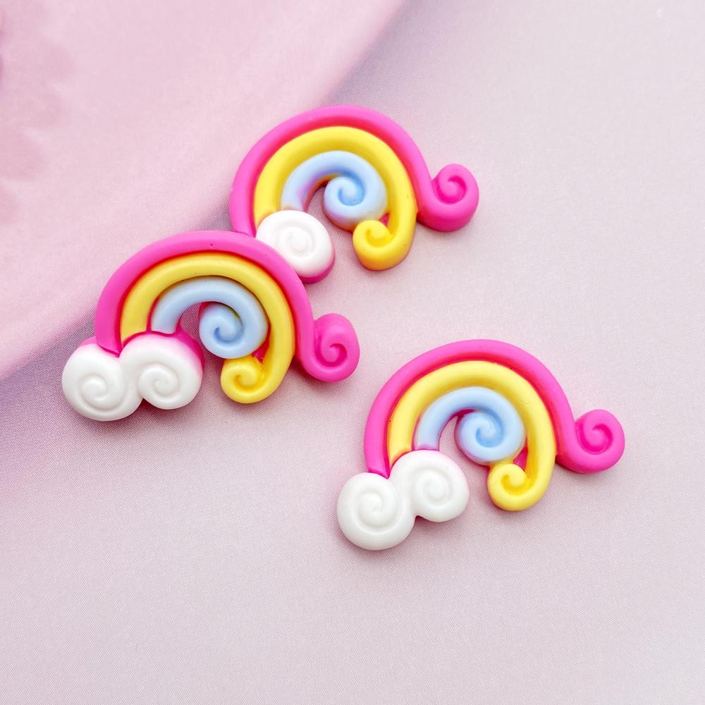 10/20Pcs Kawaii Mini Mixed Rainbow/meteor/Cloud Flat back Cabochons Scrapbooking DIY Jewelry Craft Decoration Accessories F09