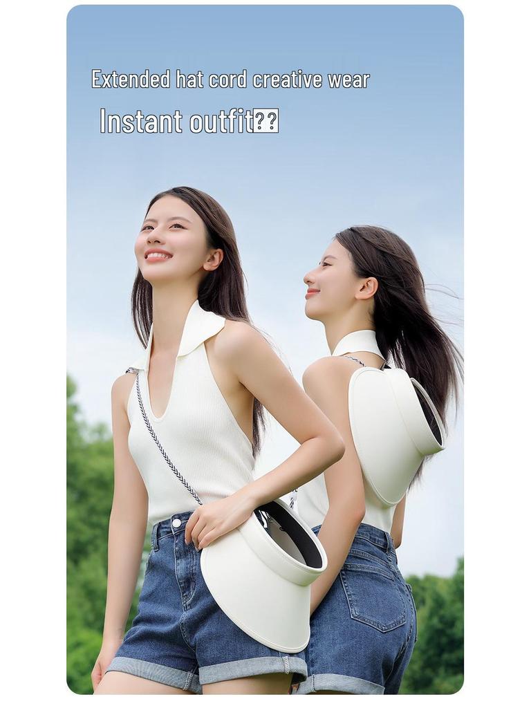Women's Foldable Sun Hat with UV Protection, Large Brim for Outdoor Use, Model XMZ267