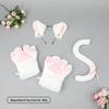Cute Kitten Cosplay Set: Cat Ears Headband, Paw Gloves & Tail Accessory