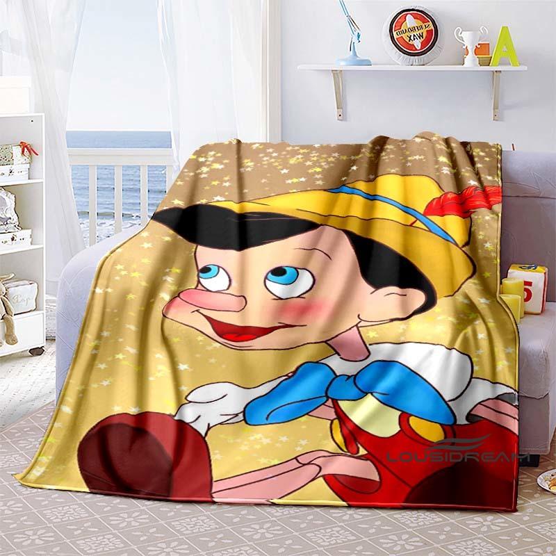 

The Pinocchio Cartoon Blanket Is Fluffy and Soft, Suitable for Home, Travel, Camping, and RVs, Making It A Perfect Holiday Gift. 75x90cm