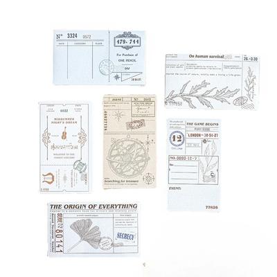 50 Sheets/pc Retro Scrapbook Stickers European Style Memo Pad Scrapbooking Planner Notebook Decor Stickers