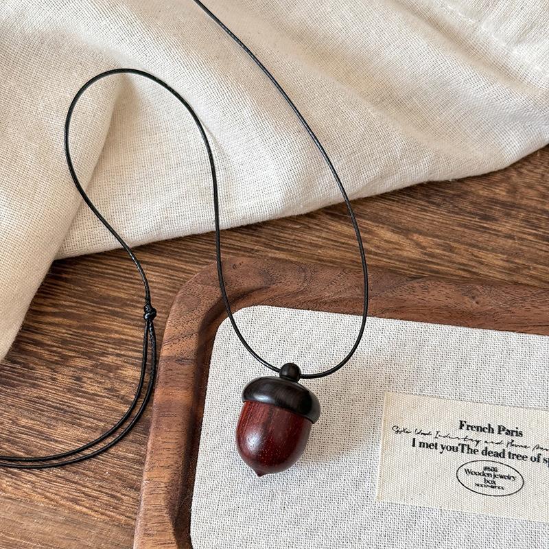 

Креативний кулон-жолудь, що відкривається, Довгі намиста-чокер для жінок, чоловіків, Нішевий ланцюжок для светра, Ювелірний подарунок A2