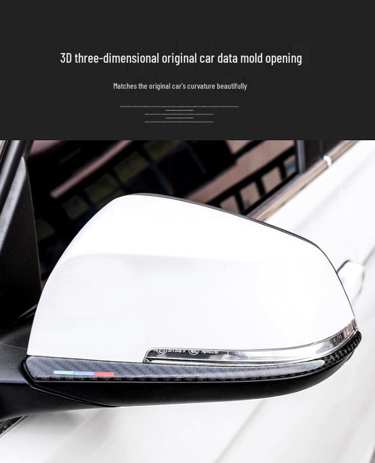 Osłona lusterka wstecznego z włókna węglowego dla BMW serii 123, GT, serii 5, X1, X3, X4, X5, X6 - Pasek dekoracyjny chroniący przed kolizjami i zarysowaniami