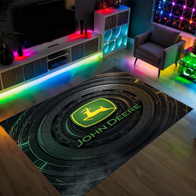 John deere Design Tapis Velours Cristal Douillet Non?Tapis imprimé antidérapant pour chambre, salon, entrée