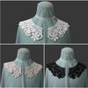 1 Pair Embroidery Cotton Lace Fabric Neckline Collar Trim Craft Ribbon DIY Sewing Collar Guipure Applique Wedding Decor
