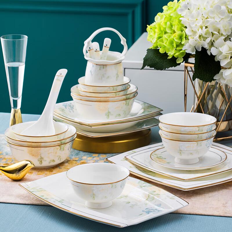 YiChen Ceramiczne Miski Stołowe w Stylu Europejskim Jingdezhen - Marzycielskie Kwiatowe