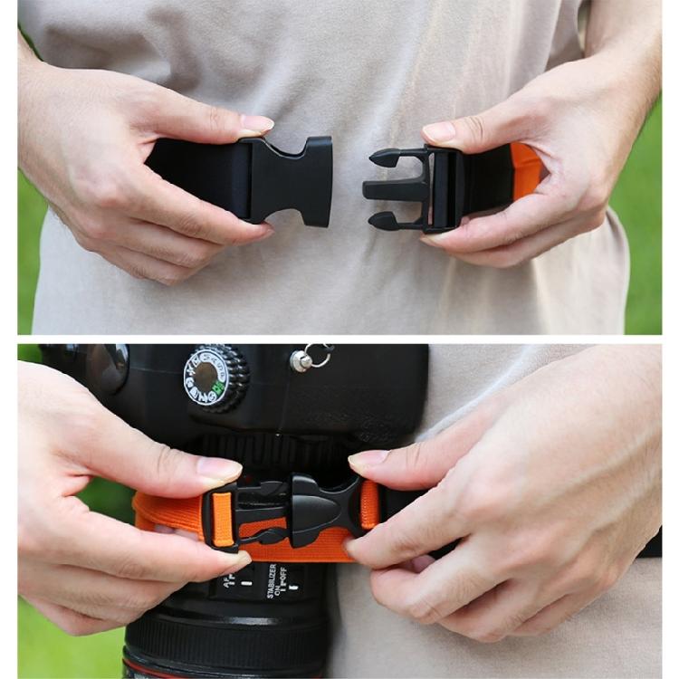 Camera Waist Strap with Double Elastic Security, Adjustable for Various Camera Types, Nylon Crafted