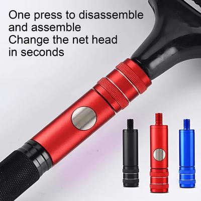 1 Set Angelkescherkopfverbinder 8MM Schnellverschluss Dip Net Rod Adapter Legierung Konverter Fitting Angelzubehör