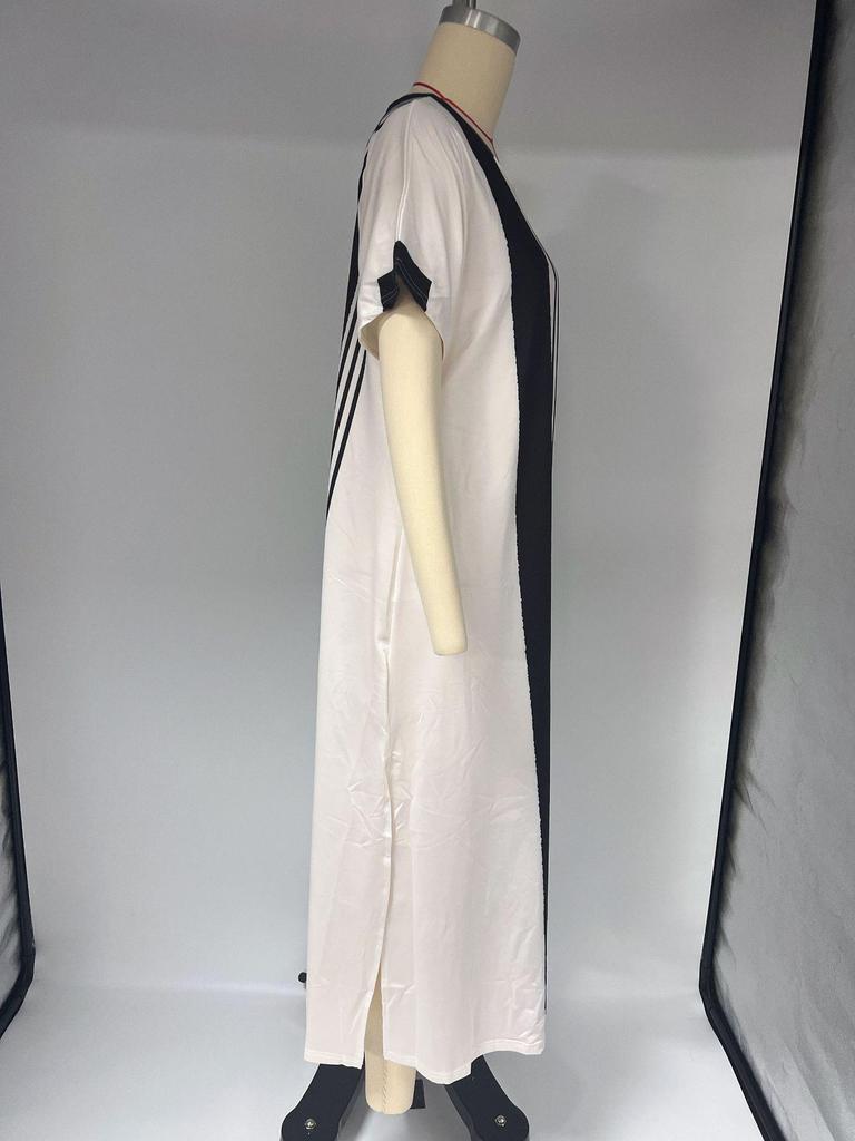 2025 Damen Resort Colorblock Print Lockeres Kleid