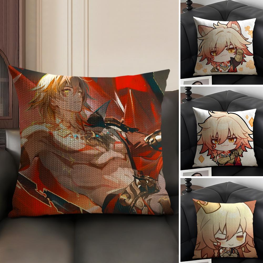 Cool Man Mydei H-Honkai Star Rail Pillow Case Pattern Printed Pillowcase For Living Room Sofa Cushion Cover & Bedroom Decor