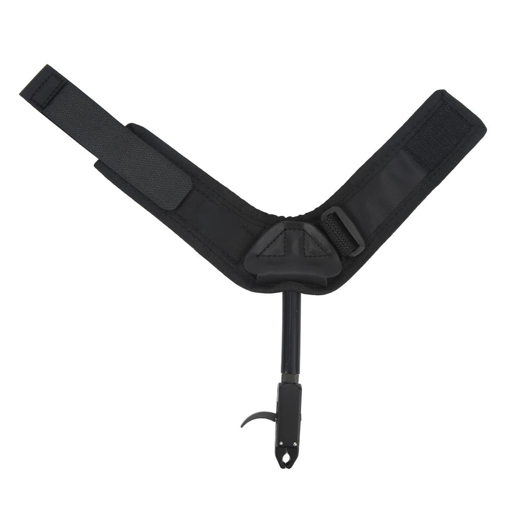 Bow Caliper Release Aid Aluminum Alloy Neoprene Wrist Strap Archery Accessories for Hunting Black Caliper Head