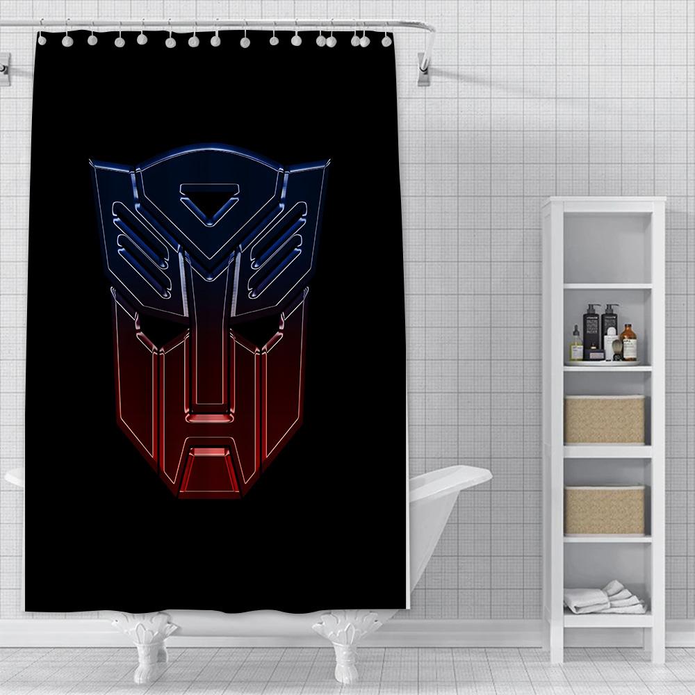 Shower Curtain Waterproof Polyester Fabric Paint Colorful Bath Curtains Transformers Autobot Home Bathroom Decor With Hook