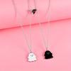 Set of 2 Black And White Ghost Necklaces