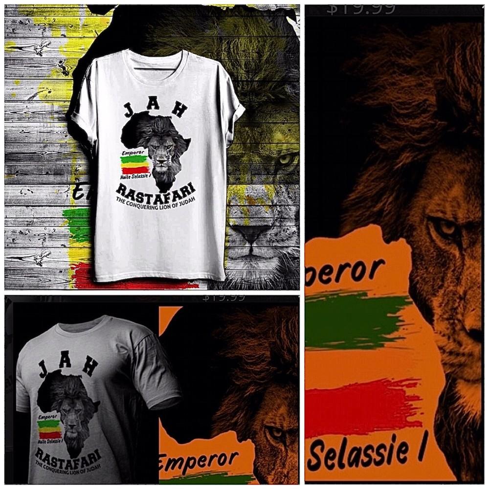 Haile Selassie I Reggae  Rastafari, Jamaica, Jamaican Rastafarian Lion Unisex T-Shirt S