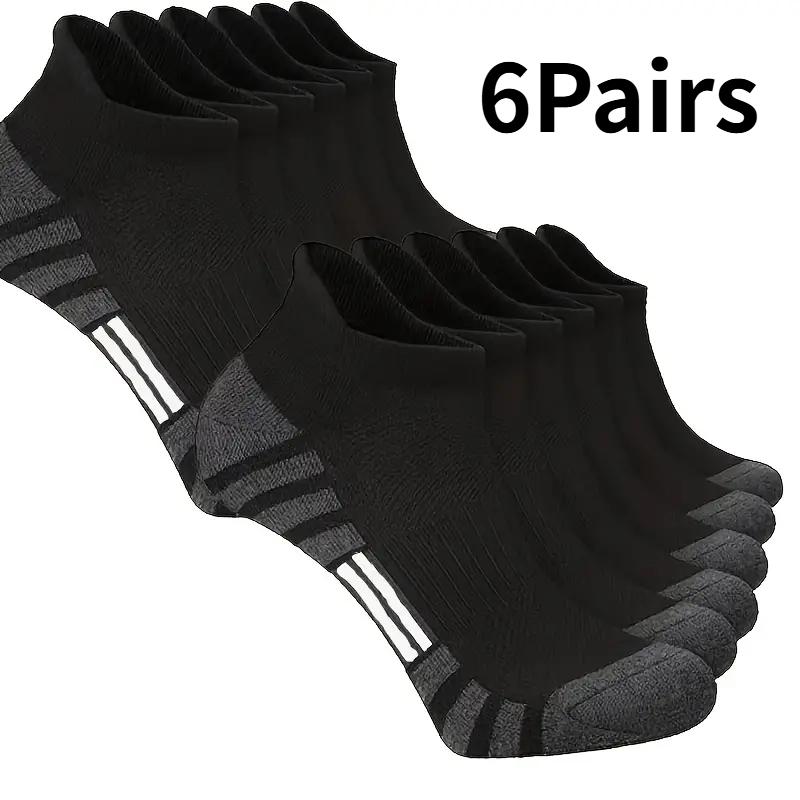 

6-12 пар мужских черных белых серых полотенец, впитывающих пот, антизапаховых, дышащих, нескользящих, с ушными петлями, коротких носков для бега и спорта EU 36-44