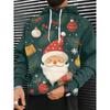 Herren 3D Weihnachtsmann Aufdruck Kapuzenpullover Hoodie Pullover Weihnachten Damen Freizeit Winterkleidung Kostümpartys