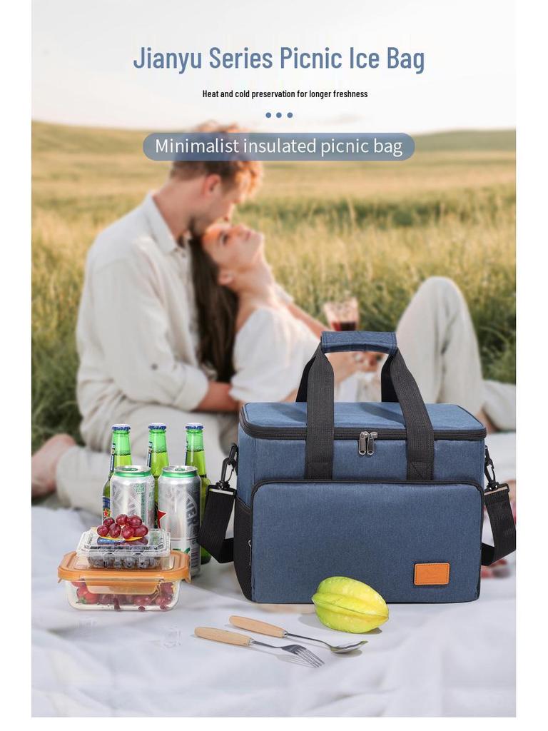 Large Capacity Outdoor Picnic Bag with Fresh-Keeping Ice Pack