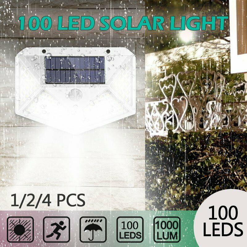 

100 LEDs Solar Powered PIR Motion Sensor Garden Security Light Wall Lamp