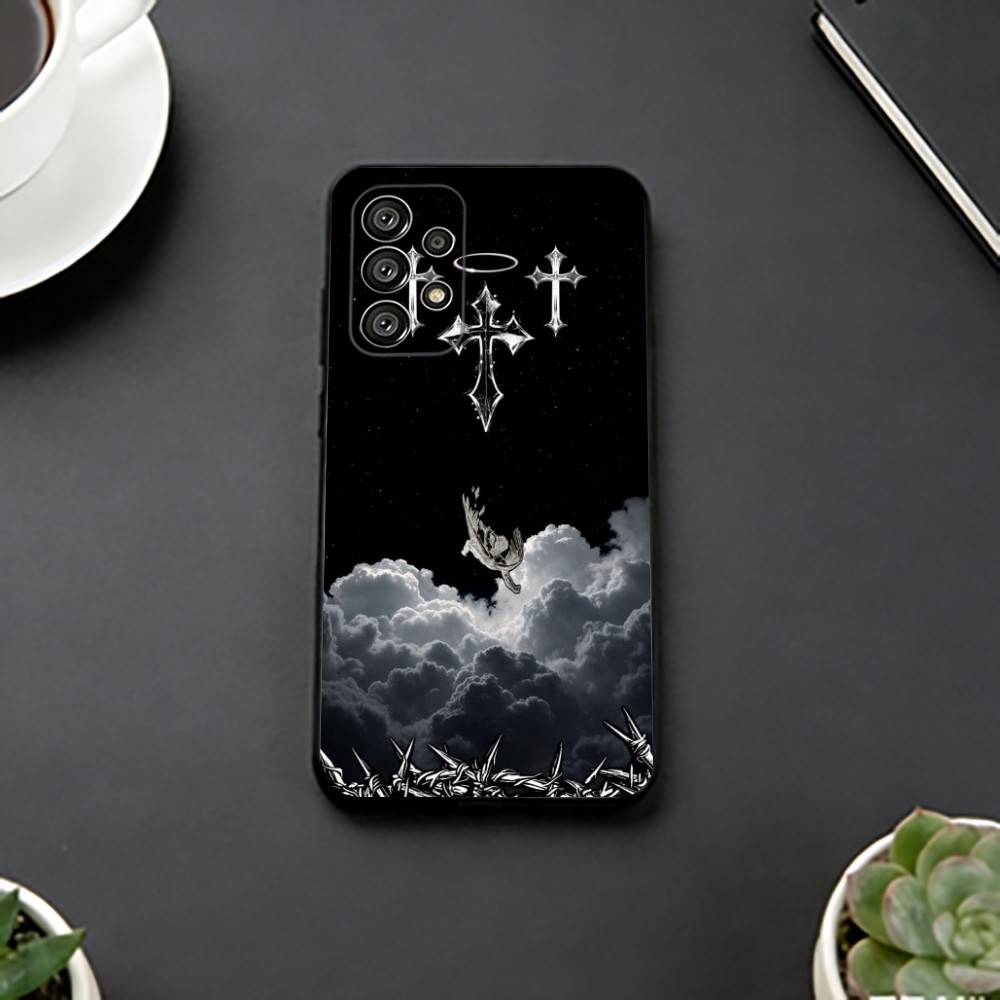 

Gods J-Jesus Bible Verse Phone Case Black Silicone Soft For Samsung S25,S24,S21,S22,S23,S30,Ultra,S20,Plus,Fe,Lite Samsung S21fe