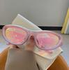 Sunglasses purple year funny new millennial style Internet celebrity photo high retro fashion sunglasses