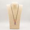 Cord Necklace Gemstone Pendant – Amethyst Cross