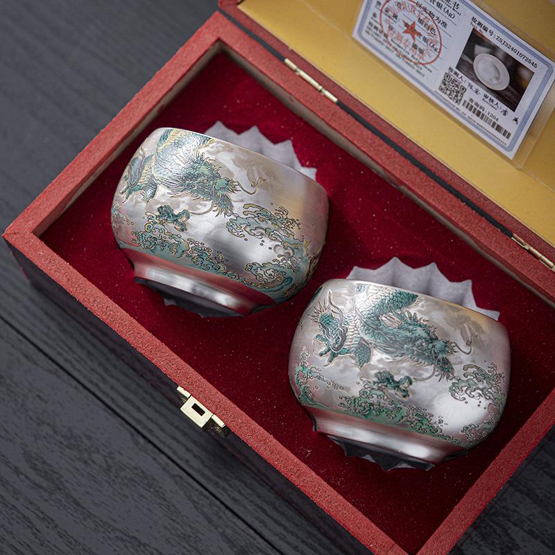 High-grade Year of the Dragon lver Cup Single Cup Large Capacity Kung Fu Tea Set Master Cup Home Office Gift Teacup