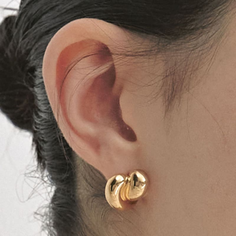 Hyeres-lor Etreve Silver (Y) Chunky Earrings M HL2E09038Y9XXX