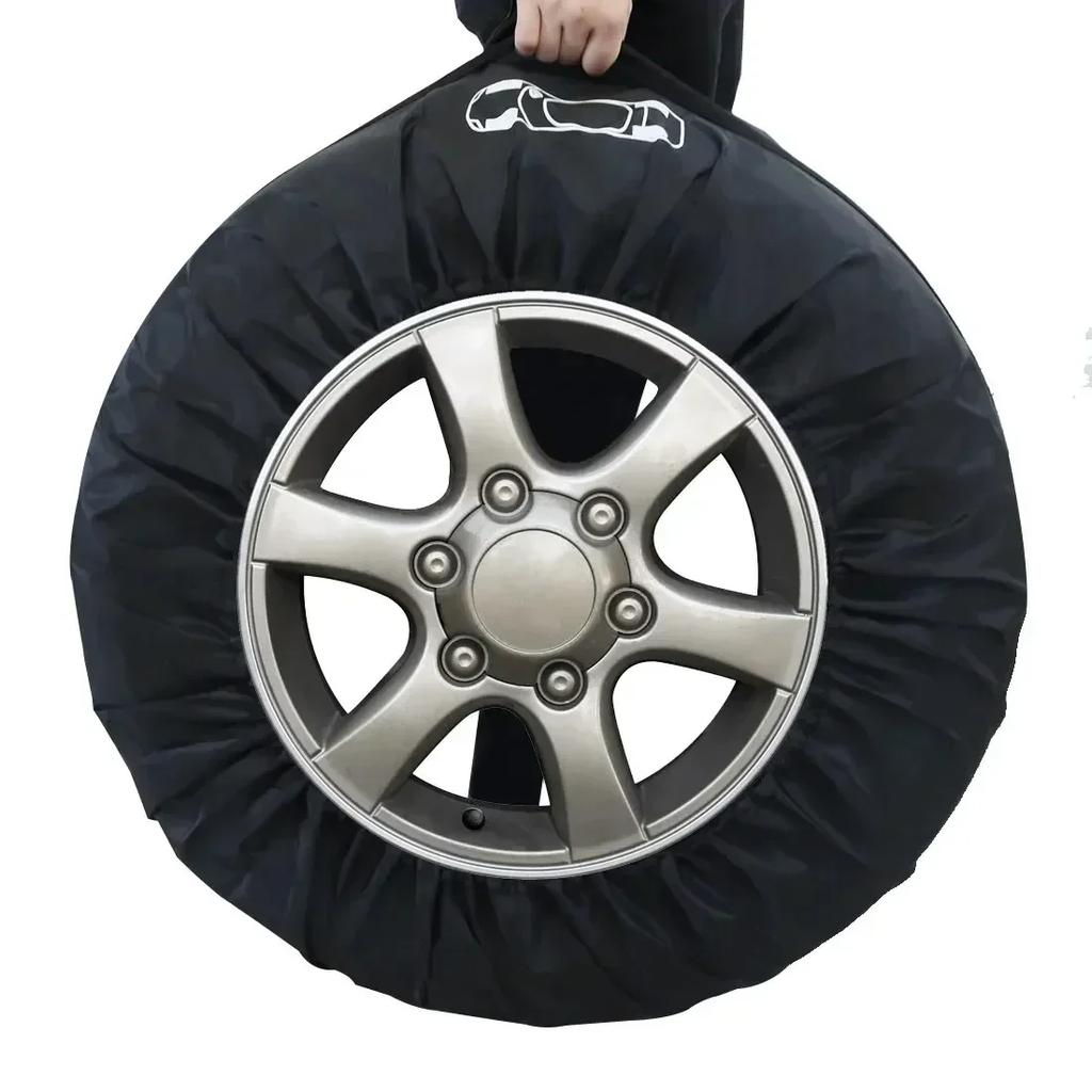 AD Universal 4 Stück Reserveradabdeckung Hülle Polyester Autoreifen Aufbewahrungstaschen Automobil Reifen Zubehör Auto Fahrzeug Radschutz