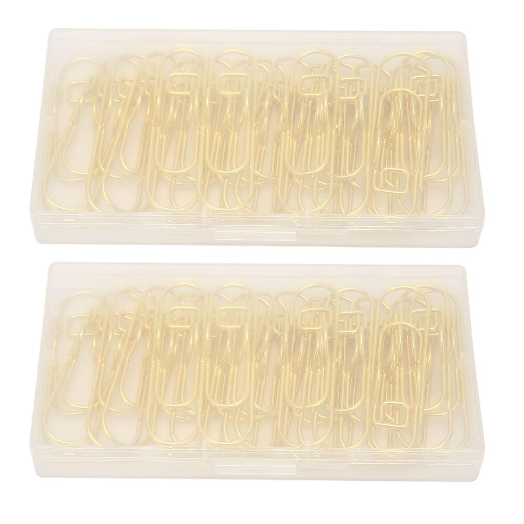 40Pcs Pen Clip Paper Clip Style Pen Holder Clip Gold Square Journal Ticket Notebook Organizing Clip