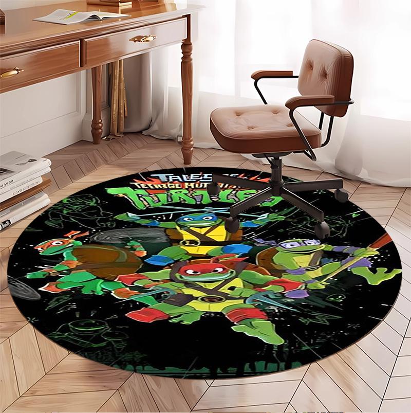 Gamer Pattern Round Rug, Indoor/Outdoor Mat, for Picnic, Gameroom, Bedroom, Office, Living Room, Home Decor Carpet, Birthday Gift