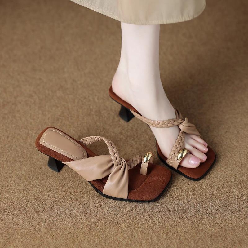 

Fashion With Skirts and Semi-drag Women s Models, Wear 2025 Summer New Fashionable Foreign-style Sandals 40 хаки