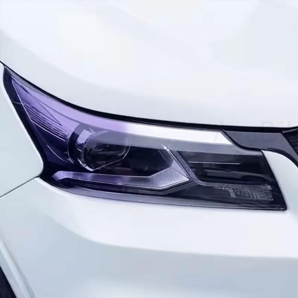 TPU PPF Smart Photochromic Headlight Protection Film Anti-scratch Self-healing White to Purple to Black Color Changing Sticker